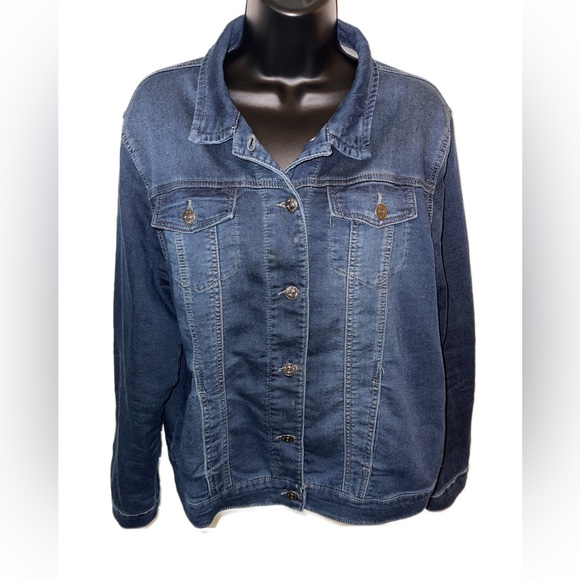 Buffalo David Bitton Jackets & Blazers - BUFFALO David Bitton Dark Wash Knit Jean Jacket